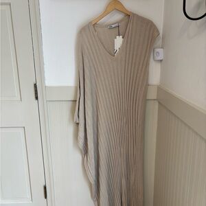 Zara Cream Ribbed Knit Dress